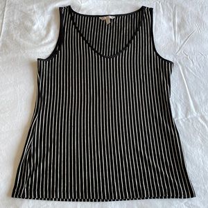 Banana Republic Black and White Striped Tank Top